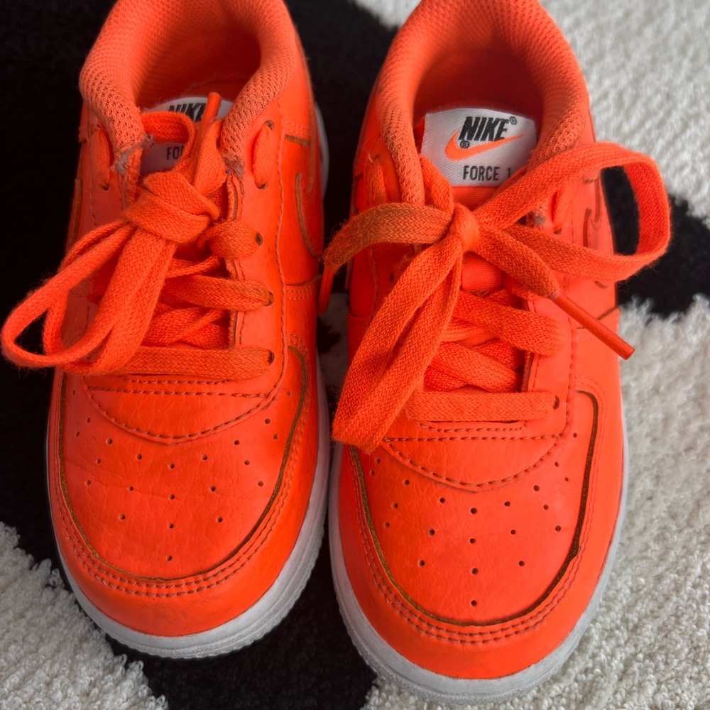 Nike Kids Bright Orange Sneakers size 9C toddler worn once